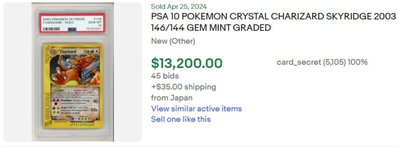 Pokémon-Karte_Charizard_Skyridge_eBay-Verkäufe-Verkauf-Mai-2024
