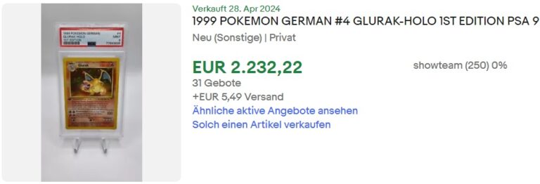 Pokémon-Karte_Glurak_Base-Basis-Set_Deutsch_PSA_eBay-Verkäufe-Verkauf-Mai-2024
