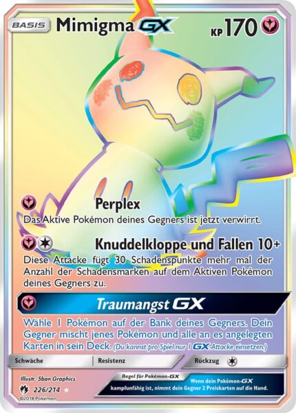 Pokémon-Karte_Mimigma-GX_226-214_Rainbow_Echo-des-Donners