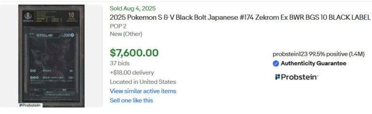 Pokémon-Karten-BGS-10-Black-Label-Wertvoll-Preise-Zekrom-ex-174-Black-Bolt-Japanese