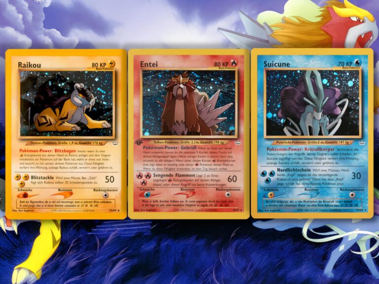 Pokémon-Karten-Entei-Raikou-Suicune-Verbundene-Illustrationen-TCG-Sammelkartenspiel