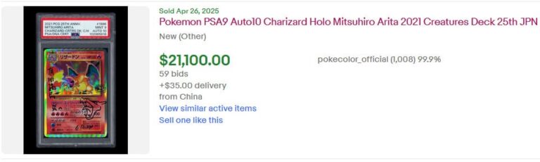 Pokémon-Karten-Höchstpreise-Top-Verkäufe-April-2025-Charizard-25th-Corporate-TCG-Sammelkartenspiel