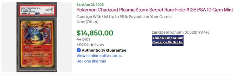 Pokémon-Karten-Höchstpreise-Top-Verkäufe-April-2025-Charizard-Plasma-Storm-TCG-Sammelkartenspiel
