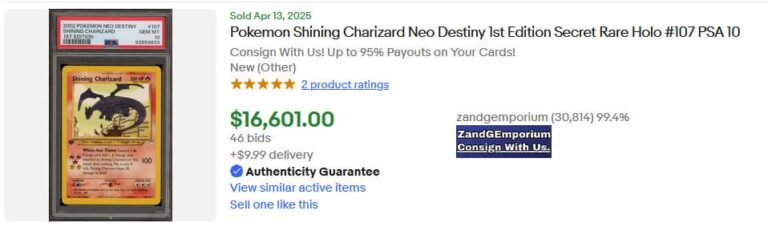 Pokémon-Karten-Höchstpreise-Top-Verkäufe-April-2025-Shining-Charizard-TCG-Sammelkartenspiel