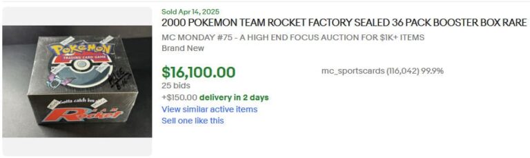 Pokémon-Karten-Höchstpreise-Top-Verkäufe-April-2025-Team-Rocket-Booster-Display-TCG-Sammelkartenspiel
