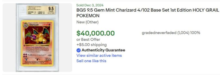 Pokémon-Karten-Höchstpreise-Top-Verkäufe-Dezember-2024-Charizard-Base-1st-BGS-9.5-TCG