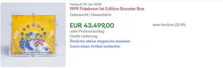 Pokémon-Karten-Höchstpreise-Top-Verkäufe-Februar-2025-Basis-Base-Set-1st-Edition-Display-TCG-Sammelkartenspiel