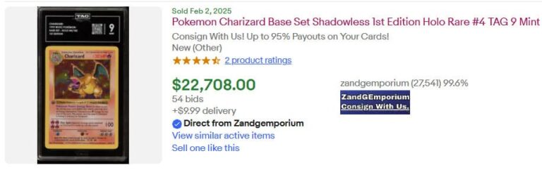 Pokémon-Karten-Höchstpreise-Top-Verkäufe-Februar-2025-Charizard-Base-Set-1st-Edition-TAG-9-TCG-Sammelkartenspiel