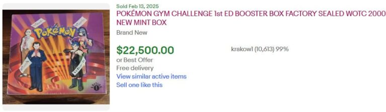 Pokémon-Karten-Höchstpreise-Top-Verkäufe-Februar-2025-Gym-Challenge-Booster-Box-Display-TCG-Sammelkartenspiel