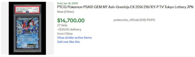 Pokémon-Karten-Höchstpreise-Top-Verkäufe-Januar-2025-Ash-Greninja-EX-Japanese-218-XY
