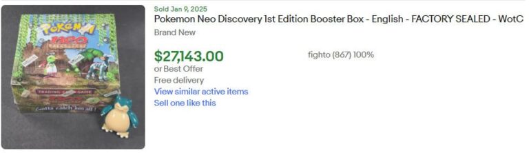 Pokémon-Karten-Höchstpreise-Top-Verkäufe-Januar-2025-Neo-Discovery-Booster-Display-Box-