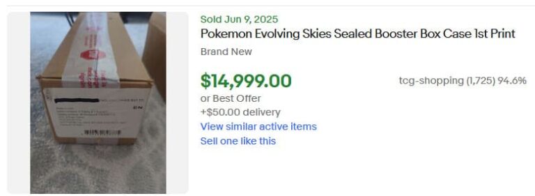 Pokémon-Karten-Höchstpreise-Top-Verkäufe-Juni-2025-Evolving-Skies-Booster-Display-Box-Case-TCG-Sammelkartenspiel