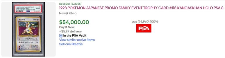 Pokémon-Karten-Höchstpreise-Top-Verkäufe-März-2025-Kangaskhan-Family-Trophy-TCG-Sammelkartens