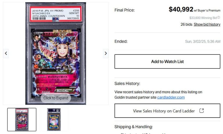 Pokémon-Karten-Höchstpreise-Top-Verkäufe-März-2025-M-Sachiko-EX-20th-Anniversary-TCG-Sammelkartenspiel