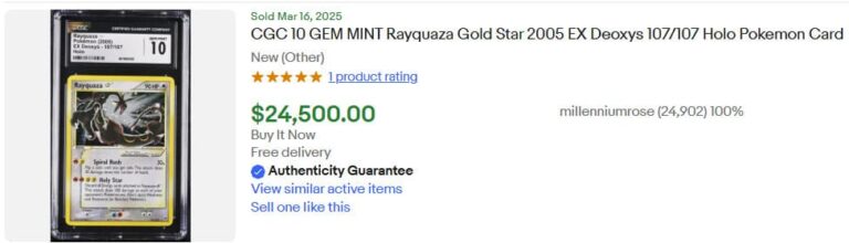 Pokémon-Karten-Höchstpreise-Top-Verkäufe-März-2025-Rayquaza-Goldstar-1-PSA-10-TCG-Sammelkartenspiel