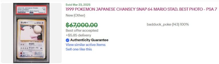 Pokémon-Karten-Höchstpreise-Top-Verkäufe-März-2025-Snap-Chansey-TCG-Sammelkarten