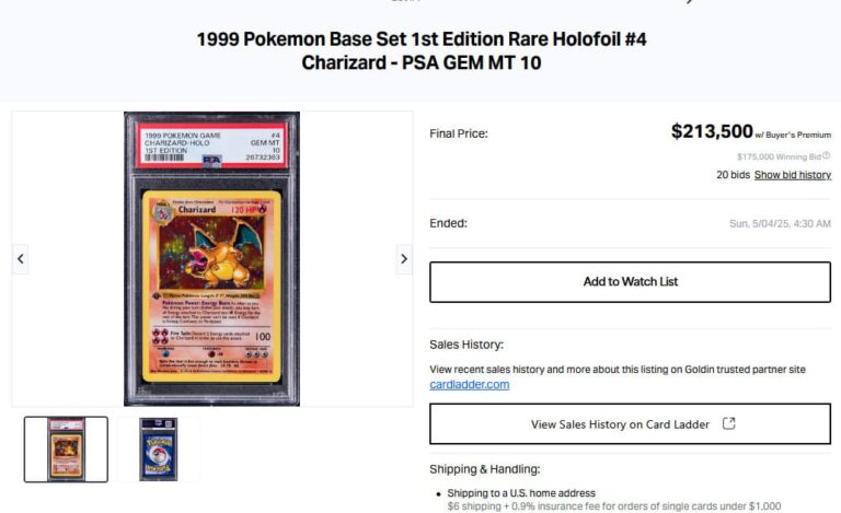 Pokémon-Karten-Höchstpreise-Top-Verkäufe-Mai-2025-Charizard-Glurak-Base-Set-1st-Edition-PSA-10-TCG-Sammelkartenspiel