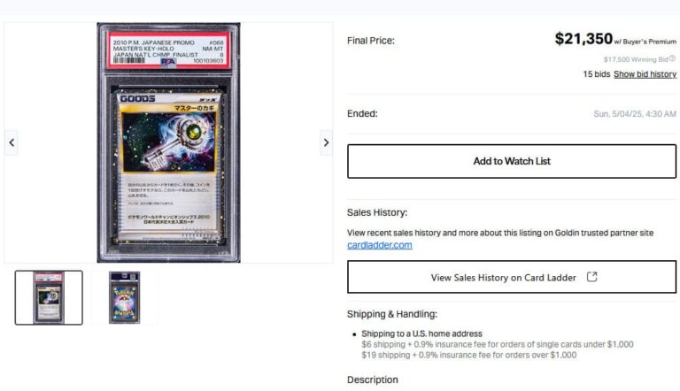 Pokémon-Karten-Höchstpreise-Top-Verkäufe-Mai-2025-Masters-Key-Promo-2010-PSA-10-TCG-Sammelkartenspiel