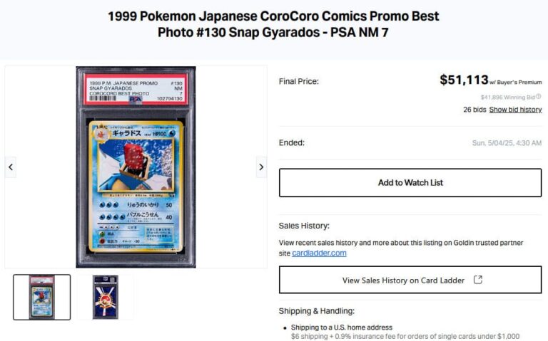 Pokémon-Karten-Höchstpreise-Top-Verkäufe-Mai-2025-Snap-Gyarados-PSA-7-TCG-Sammelkartenspiel