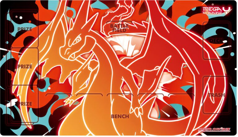 Pokémon-Karten-Playmat-Spielmatte-Zubehör-Mega-Glurak-Charizard-Y-Korea-TCG-Sammelkartenspiel
