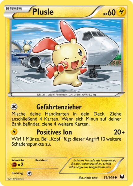Pokémon-Karten-Plusle-39-108-Erforscher-der-Finsternis