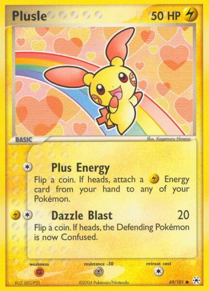Pokémon-Karten-Plusle-69-101-EX-Hidden-Legends