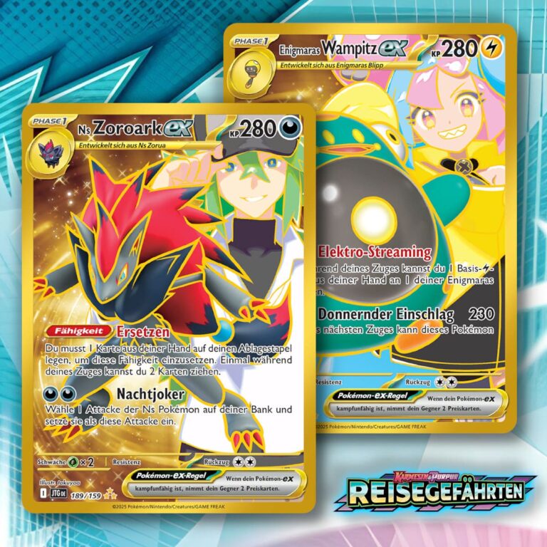 Pokémon-Karten-Reisegefährten-Pull-Rates-Gold-Hyper-Rare-Journey-Together-2025-TCG-Sammelkartenspiel
