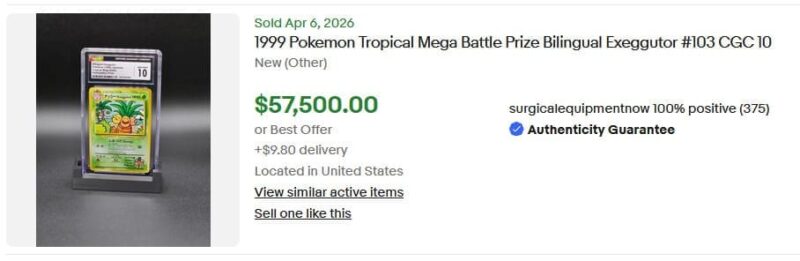 Pokémon-Karten-Rekordpreise-April-2026-Kokowei-Exeggutor-Tropical-Meg-Battle-Promo-Japan-1999-CGC-10