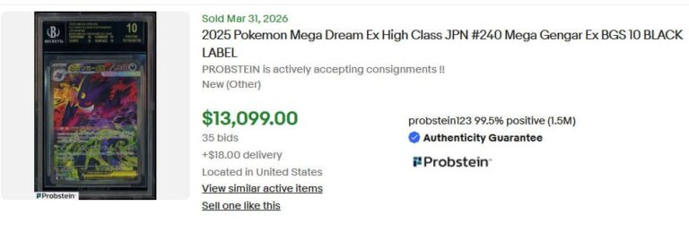 Pokémon-Karten-Rekordpreise-April-2026-Mega-Gengar-ex-Mega-Dream-ex-240-BGS-10-Black-Label-Japan