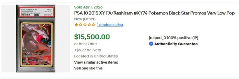 Pokémon-Karten-Rekordpreise-April-2026-Reshiram-XY74-Promo-PSA-10-Englisch
