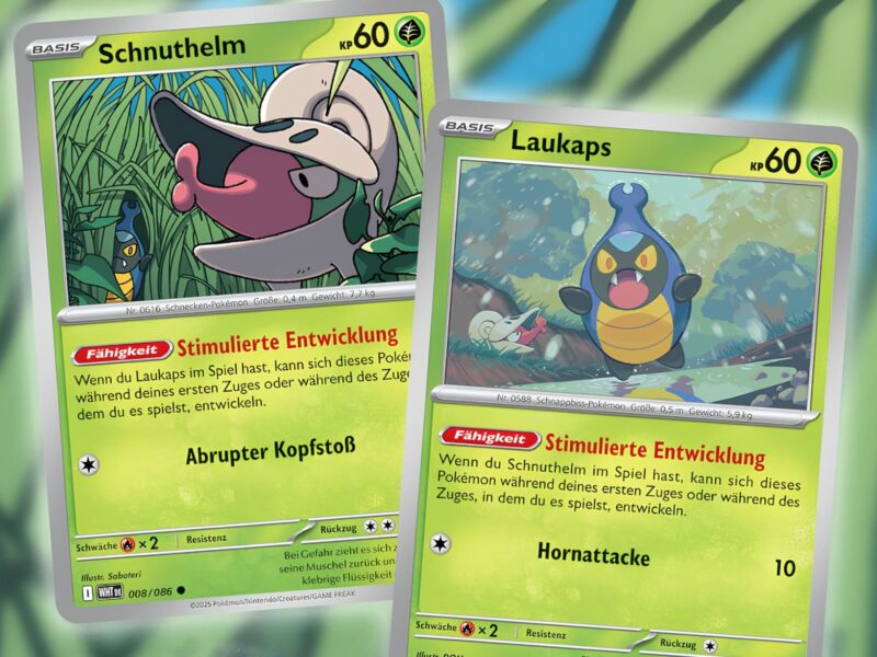 Pokémon-Karten-Schwarze-Blitze-Weiße-Flammen enthüllt-Schnuthelm-Laukaps-Karmesin-Purpur-TCG-Sammelkartenspiel