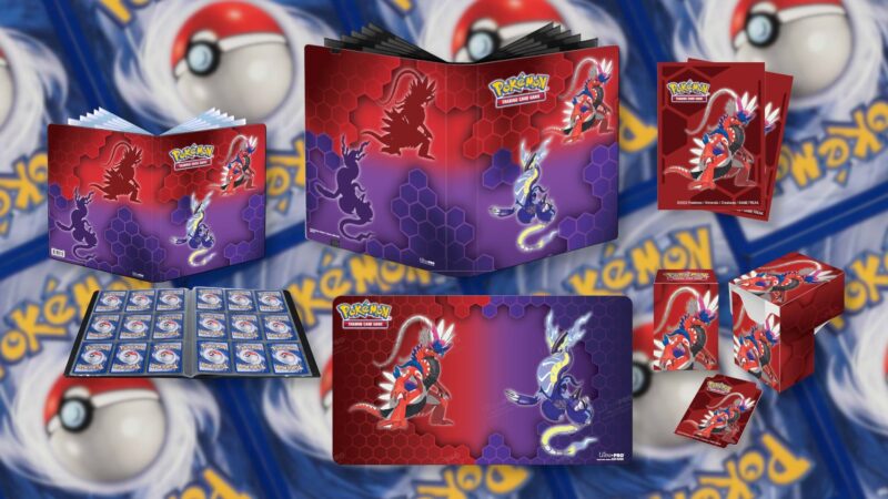 Pokémon-Karten-TCG-Ultra-Pro-Karmesin-Purpur-Koraidon-Miraidon- Accessories-Zubehör