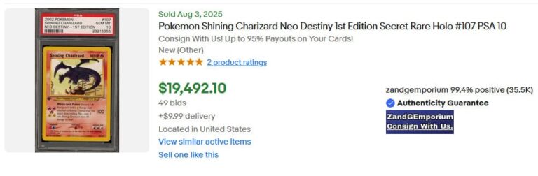 Pokémon-Karten-Top-Verkäufe-Höchstpreise-August-2025-Shining-Charizard-PSA-10