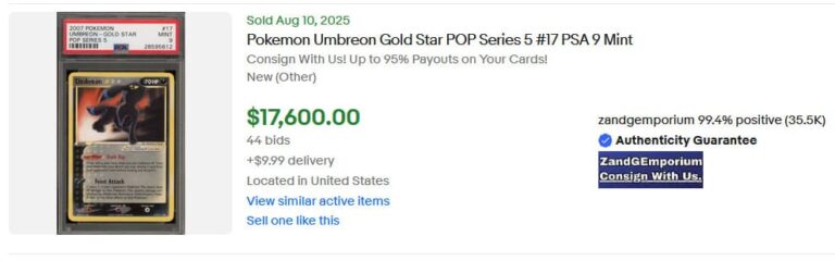 Pokémon-Karten-Top-Verkäufe-Höchstpreise-August-2025-Umbreon-Goldstar-PSA-9