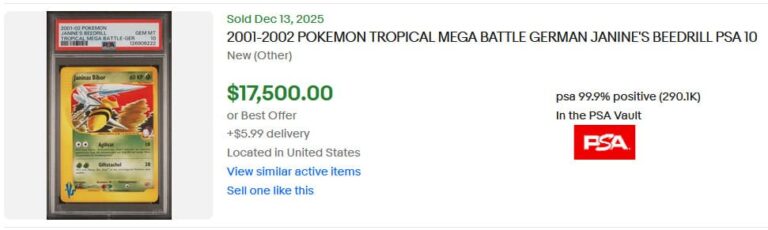Pokémon-Karten-Top-Verkäufe-Höchstpreise-Dezember-2025-Janinas-Bibor-Tropical-Mega-Battle-Promo-Deutsch-PSA-10