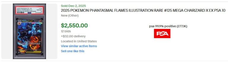 Pokémon-Karten-Top-Verkäufe-Höchstpreise-Dezember-2025-Mega-Charizard-Glurak-X-ex-Phantasmal-Flames-PSA-10