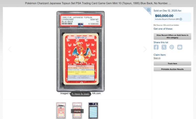 Pokémon-Karten-Top-Verkäufe-Höchstpreise-Dezember-2025-Topsun-Charizard-Glurak-No-Number-Blue-Back-PSA-10