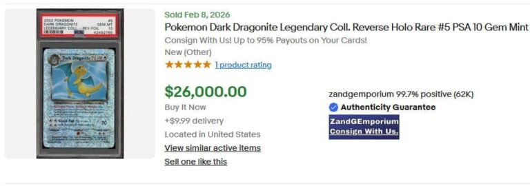 Pokémon-Karten-Top-Verkäufe-Höchstpreise-Februar-2026-Dark-Dragonite-5-110-Legendary-Collection-Reverse-PSA-10