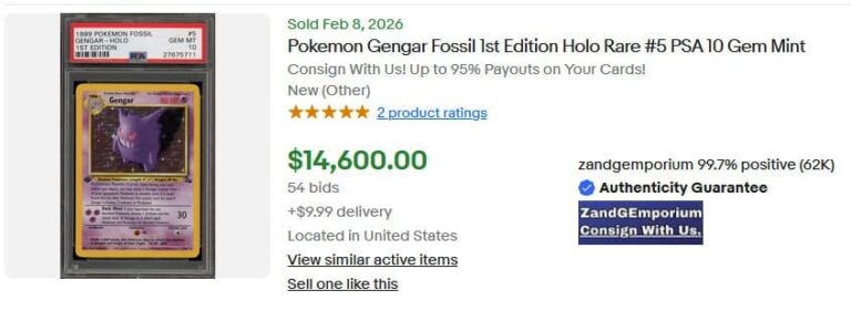 Pokémon-Karten-Top-Verkäufe-Höchstpreise-Februar-2026-Gengar-5-62-Fossil-PSA-10-Englisch