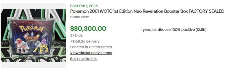 Pokémon-Karten-Top-Verkäufe-Höchstpreise-Februar-2026-Neo-Revelation-Booster-Box-Display-1st-Edition-Englisch