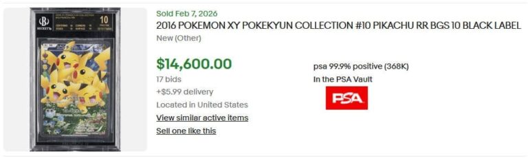 Pokémon-Karten-Top-Verkäufe-Höchstpreise-Februar-2026-Pikachu-10-Pokékyun-Collection-Japan-BGS-10-Black-Label