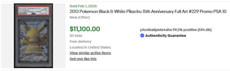 Pokémon-Karten-Top-Verkäufe-Höchstpreise-Februar-2026-Pikachu-229-BW-P-Promo-PSA-10-Japan