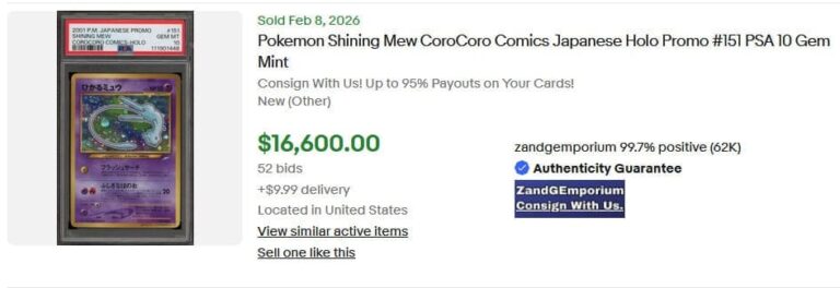 Pokémon-Karten-Top-Verkäufe-Höchstpreise-Februar-2026-Shining-Mew-151-CoroCoro-Comics-Japan-PSA-10