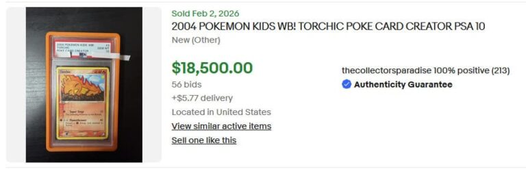 Pokémon-Karten-Top-Verkäufe-Höchstpreise-Februar-2026-Torchic-Flemmli-Poké-Card-Creator-Pack-PSA-10-Englisch