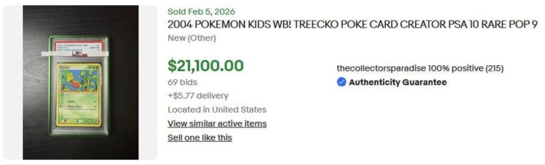 Pokémon-Karten-Top-Verkäufe-Höchstpreise-Februar-2026-Treecko-Poké-Card-Creator-Pack-PSA-10