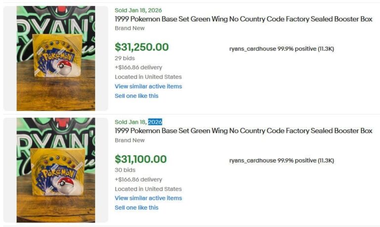 Pokémon-Karten-Top-Verkäufe-Höchstpreise-Januar-2026-Base-Se-Unlimited-Booster-Box-Display-Englisch