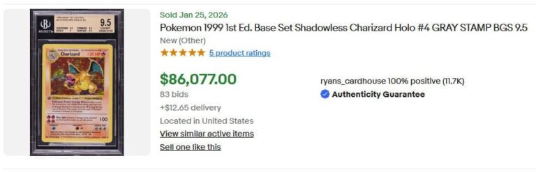 Pokémon-Karten-Top-Verkäufe-Höchstpreise-Januar-2026-Charizard-Glurak-4-102-Base-Set-1st-Edition-Pokémon-Karte-BGS-9.5