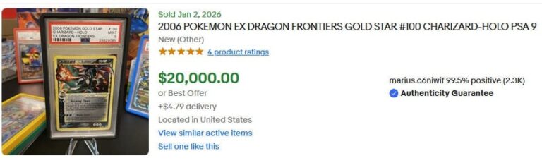 Pokémon-Karten-Top-Verkäufe-Höchstpreise-Januar-2026-Charizard-Glurak-Goldstar-100-101-EX-Dragon-Frontiers-PSA-9