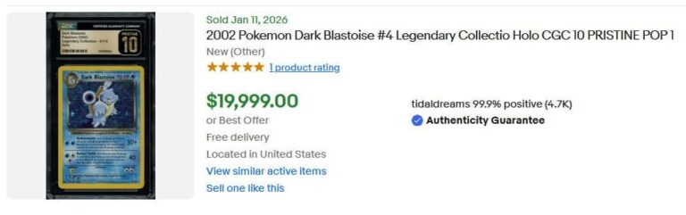 Pokémon-Karten-Top-Verkäufe-Höchstpreise-Januar-2026-Dark-Blastoise-4-Legendary-Collection-CGC-10-Englisch