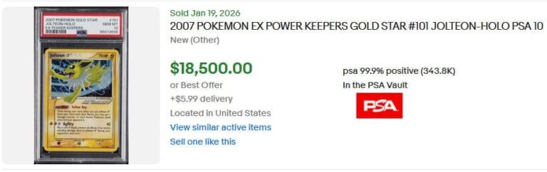 Pokémon-Karten-Top-Verkäufe-Höchstpreise-Januar-2026-Jolteon-Blitza-Goldstar-101-EX-Power-Keepers-CGC-10-Englisch